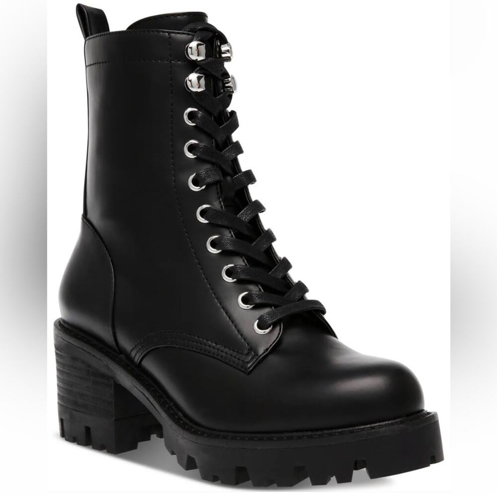 Dolce vita Madey boots NWB black combat bikercore moto lace up heeled